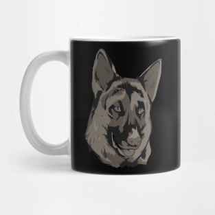 A German Shepherd head  transparent Drawing Mug